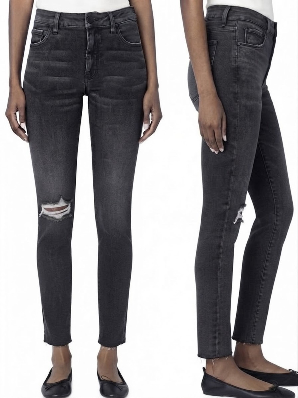 Kut from the Kloth | Black Reese Fab AB Ankle High-Rise Ankle Jeans | Sz 6